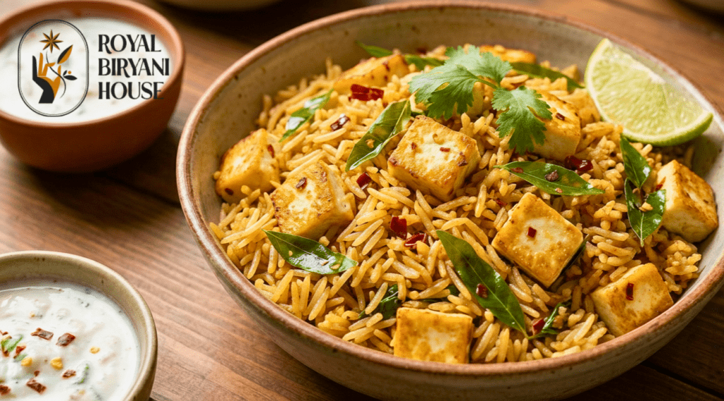 Chinta Chiguru Paneer Fried Rice: A Unique Andhra Delicacy You Must Try at Royal Biryani House