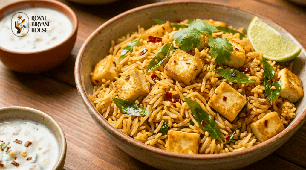 Chinta Chiguru paneer fried rice in the USA
