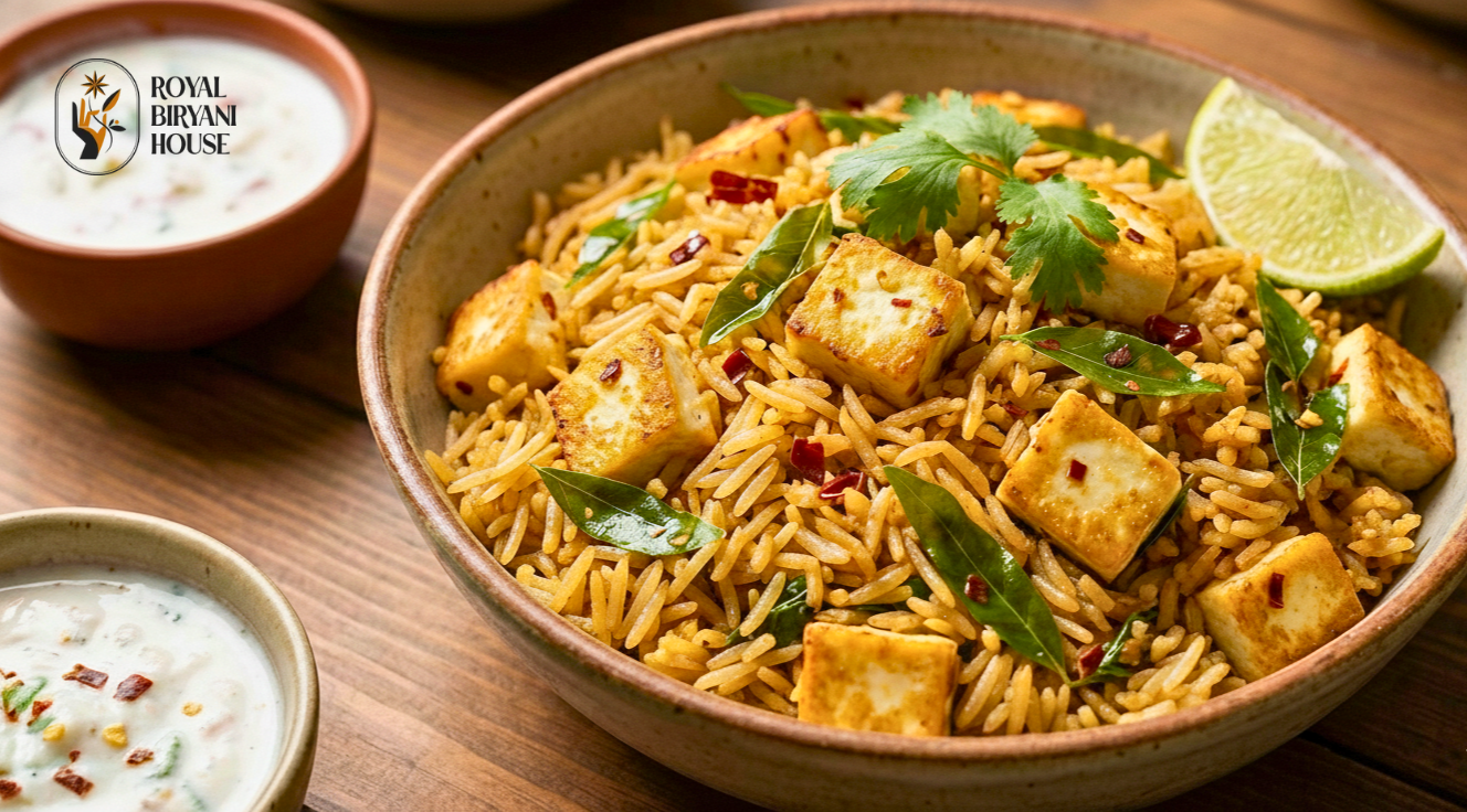 Chinta Chiguru paneer fried rice in the USA