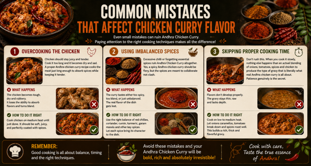 Common Mistakes That Affect Chicken Curry Flavor