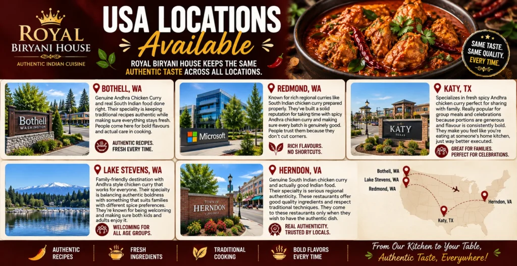 Royal Biryani House - USA Locations Available