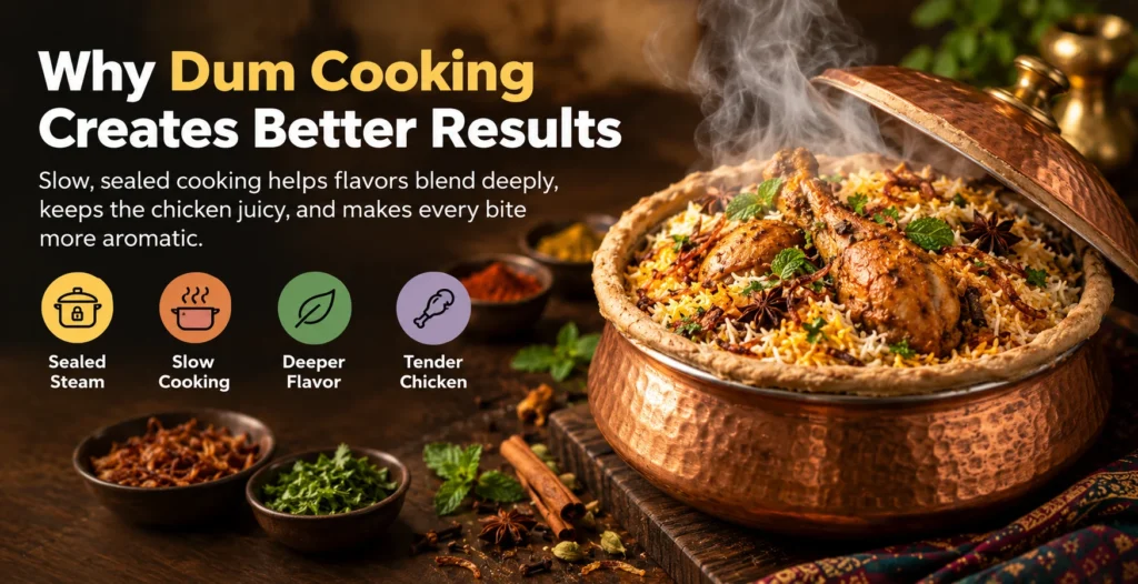 Why Dum Cooking Creates Better Results