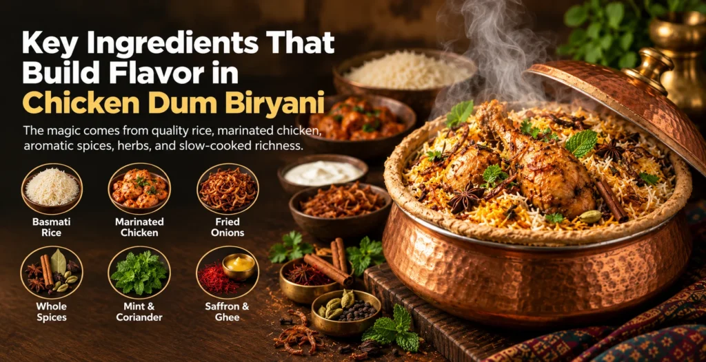 Key Ingredients That Build Flavor in Chicken Dum Biryani